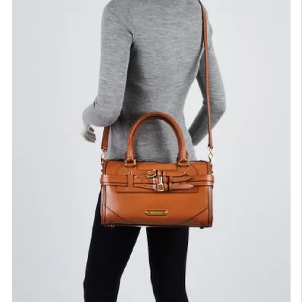 BURBERRY Alchester Bridle Belted DOCTORS Bag BROWN Purse Crossbody Leather ITALY - Picture 2 of 16